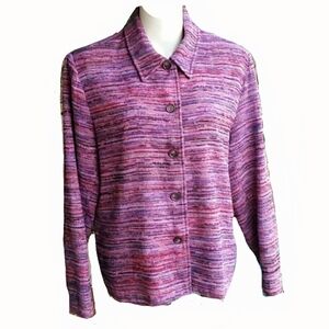 Coldwater Creek Pink Boho Textured Jacket Size Large